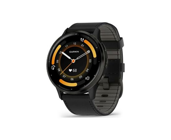 Смарт-часы Garmin Venu 3, Black + Slate, Leather, GPS (010-02784-52)