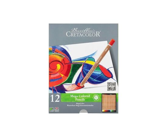 Олівці кольорові Cretacolor Megacolor, 12 кольорів (9014400290870)