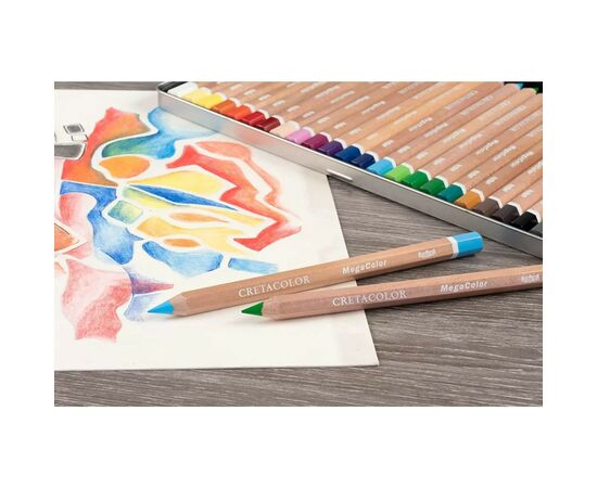 Карандаши цветные Cretacolor Megacolor 24 кольори (9014400280887), изображение 6 Карандаши цветные Cretacolor Megacolor 24 кольори (9014400280887), изображение 6