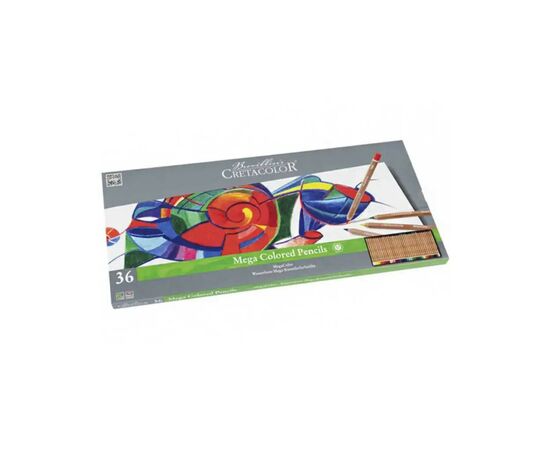 Карандаши цветные Cretacolor Megacolor 36 цветов (9014400290894), изображение 3 Карандаши цветные Cretacolor Megacolor 36 цветов (9014400290894), изображение 3