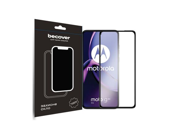 Стекло защитное BeCover Motorola Moto G84 Black (710108)