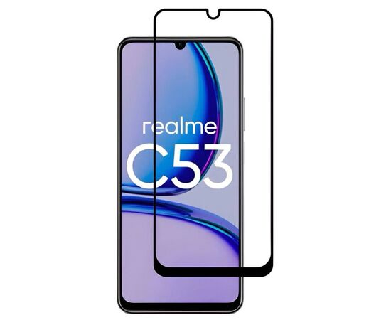 Стекло защитное BeCover Realme C53 Black (710105), изображение 2 Стекло защитное BeCover Realme C53 Black (710105), изображение 2