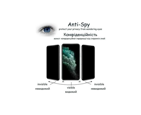 Стекло защитное Drobak Anty Spy Apple iPhone 15 Pro (Black) (292934), изображение 5 Стекло защитное Drobak Anty Spy Apple iPhone 15 Pro (Black) (292934), изображение 5