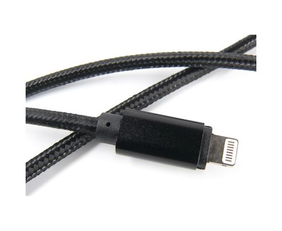 Дата кабель USB 2.0 AM to Lightning 0.2m black Dengos (NTK-L-SHRT-BLACK), изображение 2 Дата кабель USB 2.0 AM to Lightning 0.2m black Dengos (NTK-L-SHRT-BLACK), изображение 2