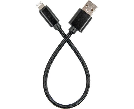 Дата кабель USB 2.0 AM to Lightning 0.2m black Dengos (NTK-L-SHRT-BLACK)