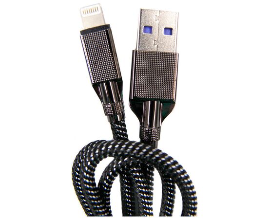 Дата кабель USB 3.0 AM to Lightning 1.0m 4A black Dengos (NTK-L-KPR-USB3-BLACK)