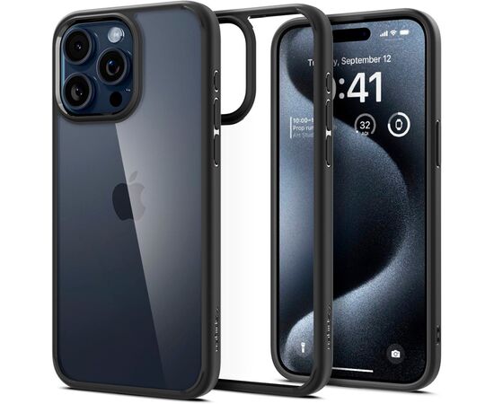 Чехол для мобильного телефона Spigen Apple iPhone 15 Pro Ultra Hybrid Matte Black (ACS06713), изображение 2 Чехол для мобильного телефона Spigen Apple iPhone 15 Pro Ultra Hybrid Matte Black (ACS06713), изображение 2