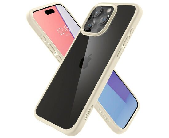 Чехол для мобильного телефона Spigen Apple iPhone 15 Pro Ultra Hybrid Mute Beige (ACS06712), изображение 9 Чехол для мобильного телефона Spigen Apple iPhone 15 Pro Ultra Hybrid Mute Beige (ACS06712), изображение 9