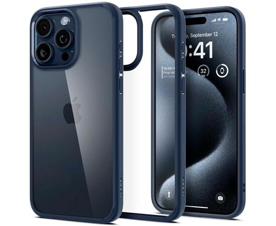 Чехол для мобильного телефона Spigen Apple iPhone 15 Pro Ultra Hybrid Navy Blue (ACS06711), изображение 2 Чехол для мобильного телефона Spigen Apple iPhone 15 Pro Ultra Hybrid Navy Blue (ACS06711), изображение 2
