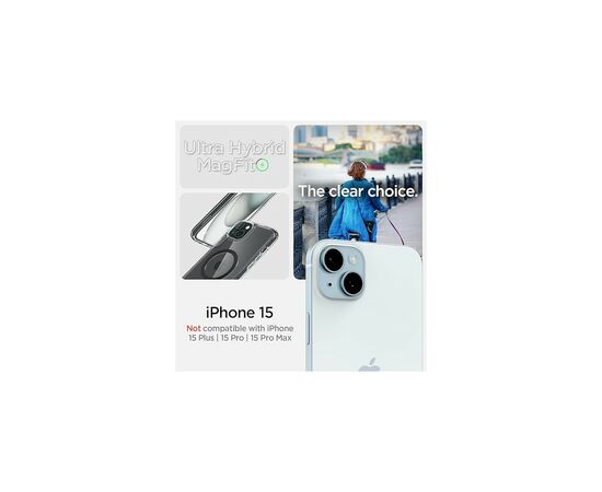 Чехол для мобильного телефона Spigen Apple iPhone 15 Ultra Hybrid MagFit Carbon Fiber (ACS06805), изображение 4 Чехол для мобильного телефона Spigen Apple iPhone 15 Ultra Hybrid MagFit Carbon Fiber (ACS06805), изображение 4