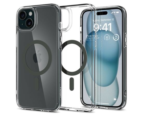 Чехол для мобильного телефона Spigen Apple iPhone 15 Ultra Hybrid MagFit Graphite (ACS06804), изображение 2 Чехол для мобильного телефона Spigen Apple iPhone 15 Ultra Hybrid MagFit Graphite (ACS06804), изображение 2