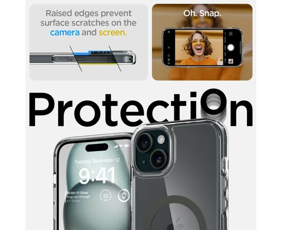 Чехол для мобильного телефона Spigen Apple iPhone 15 Ultra Hybrid MagFit Graphite (ACS06804), изображение 7 Чехол для мобильного телефона Spigen Apple iPhone 15 Ultra Hybrid MagFit Graphite (ACS06804), изображение 7
