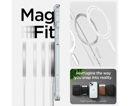 Чехол для мобильного телефона Spigen Apple iPhone 15 Ultra Hybrid MagFit White (ACS06802), изображение 6 Чехол для мобильного телефона Spigen Apple iPhone 15 Ultra Hybrid MagFit White (ACS06802), изображение 6
