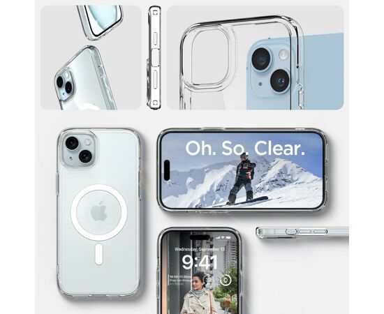 Чехол для мобильного телефона Spigen Apple iPhone 15 Ultra Hybrid MagFit White (ACS06802), изображение 8 Чехол для мобильного телефона Spigen Apple iPhone 15 Ultra Hybrid MagFit White (ACS06802), изображение 8