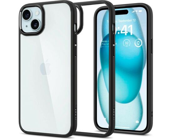 Чехол для мобильного телефона Spigen Apple iPhone 15 Ultra Hybrid Matte Black (ACS06799), изображение 2 Чехол для мобильного телефона Spigen Apple iPhone 15 Ultra Hybrid Matte Black (ACS06799), изображение 2