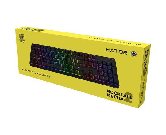 Клавиатура Hator Rockfall 2 Mecha Orange USB Black (HTK-710), изображение 6 Клавиатура Hator Rockfall 2 Mecha Orange USB Black (HTK-710), изображение 6