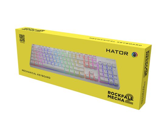 Клавиатура Hator Rockfall 2 Mecha Orange USB White (HTK-711), изображение 6 Клавиатура Hator Rockfall 2 Mecha Orange USB White (HTK-711), изображение 6