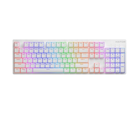 Клавіатура Hator Rockfall 2 Mecha Orange USB White (HTK-711)