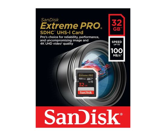Карта памяти SanDisk 32GB SD class 10 UHS-I U3 V30 Extreme PRO (SDSDXXO-032G-GN4IN), изображение 4 Карта памяти SanDisk 32GB SD class 10 UHS-I U3 V30 Extreme PRO (SDSDXXO-032G-GN4IN), изображение 4