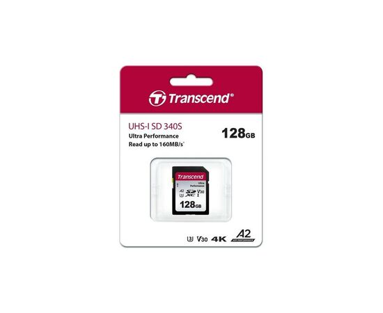 Карта памяти Transcend 128GB SD class 10 UHS-I U3 4K (TS128GSDC340S), изображение 5 Карта памяти Transcend 128GB SD class 10 UHS-I U3 4K (TS128GSDC340S), изображение 5