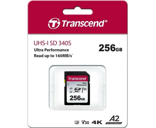 Карта памяти Transcend 256GB SD class 10 UHS-I U3 4K (TS256GSDC340S), изображение 5 Карта памяти Transcend 256GB SD class 10 UHS-I U3 4K (TS256GSDC340S), изображение 5