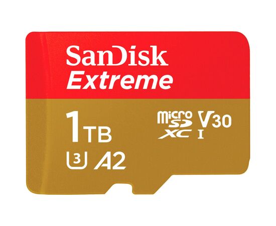Карта памяти SanDisk 1TB microSD class 10 UHS-I U3 V30 Extreme (SDSQXAV-1T00-GN6MA), изображение 2 Карта памяти SanDisk 1TB microSD class 10 UHS-I U3 V30 Extreme (SDSQXAV-1T00-GN6MA), изображение 2