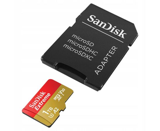 Карта памяти SanDisk 1TB microSD class 10 UHS-I U3 V30 Extreme (SDSQXAV-1T00-GN6MA), изображение 4 Карта памяти SanDisk 1TB microSD class 10 UHS-I U3 V30 Extreme (SDSQXAV-1T00-GN6MA), изображение 4
