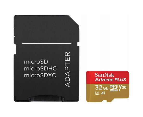 Карта памяти SanDisk 32GB microSD class 10 V30 Extreme PLUS (SDSQXBG-032G-GN6MA)