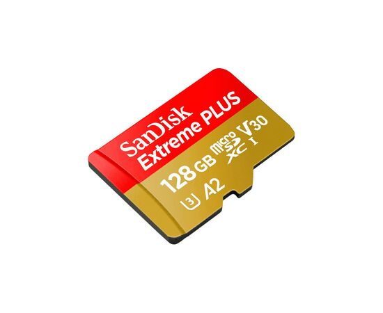 Карта памяти SanDisk 128GB microSD class 10 V30 Extreme PLUS (SDSQXBD-128G-GN6MA), изображение 3 Карта памяти SanDisk 128GB microSD class 10 V30 Extreme PLUS (SDSQXBD-128G-GN6MA), изображение 3