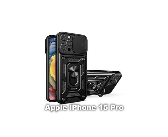 Чохол до мобільного телефона BeCover Military Apple iPhone 15 Pro Black (709953)