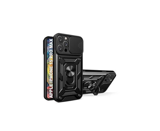 Чохол до мобільного телефона BeCover Military Apple iPhone 15 Pro Max Black (709955)