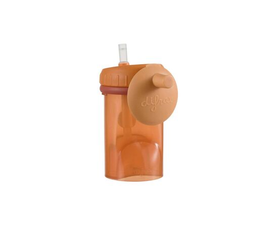 Поильник-непроливайка Difrax Non-Spill, 250 мл із силіконовою соломинкою (1010 Pumpkin)