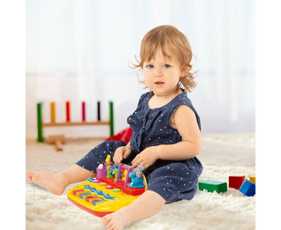 Розвиваюча іграшка Kiddi Smart Піаніно – Звірята на гойдалці (українська) (063412), зображення 4 Розвиваюча іграшка Kiddi Smart Піаніно – Звірята на гойдалці (українська) (063412), зображення 4