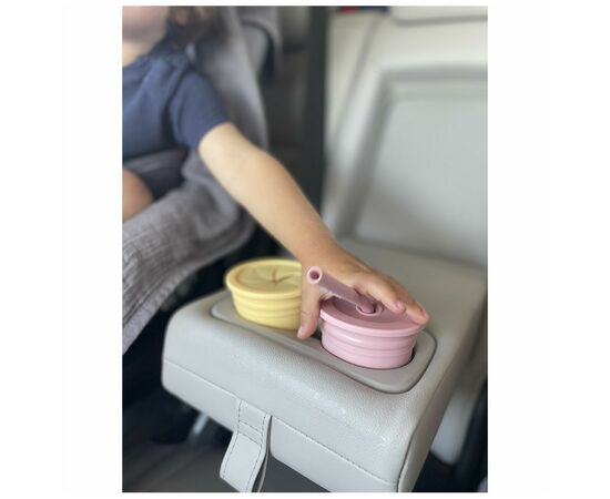 Поильник-непроливайка MinikOiOi Sip+Snack - Pinky Pink / Powder Grey (101100108), изображение 7