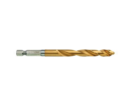 Свердло Milwaukee по металу RedHEX HSS-G TiN, 8 мм (5шт) (4932478183)