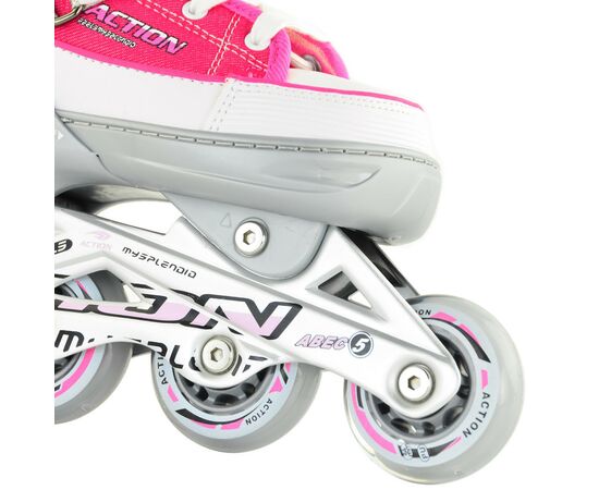 Роликові ковзани Action Anny Рожеві 33-36 (PW-126B-13-2PINK/33-36), зображення 5 Роликові ковзани Action Anny Рожеві 33-36 (PW-126B-13-2PINK/33-36), зображення 5