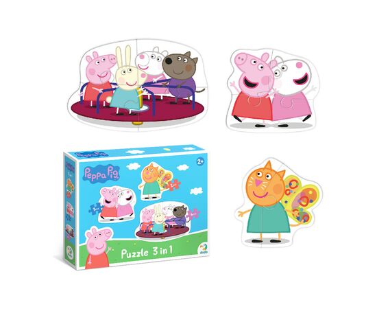 Пазл DoDo 3 в 1 Peppa Pig (200339), изображение 2 Пазл DoDo 3 в 1 Peppa Pig (200339), изображение 2