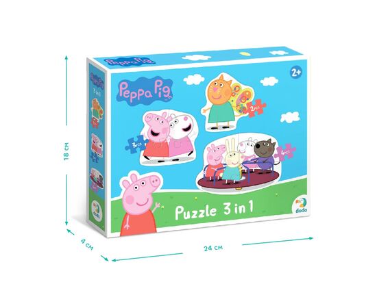 Пазл DoDo 3 в 1 Peppa Pig (200339), изображение 5 Пазл DoDo 3 в 1 Peppa Pig (200339), изображение 5