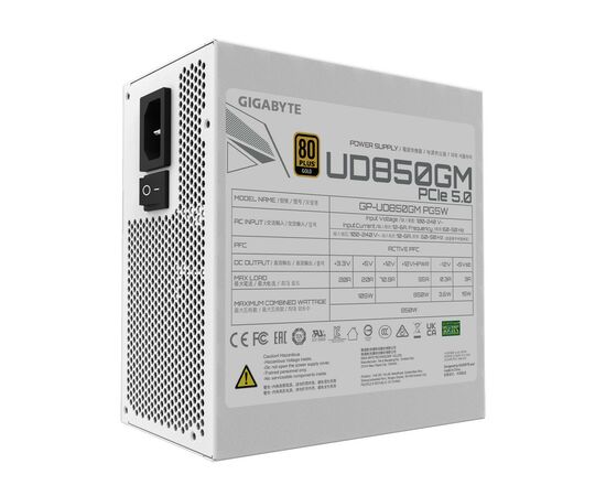 Блок питания GIGABYTE 850W (GP-UD850GM PG5W), изображение 3 Блок питания GIGABYTE 850W (GP-UD850GM PG5W), изображение 3