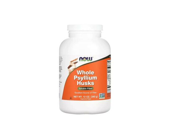 Трави Now Foods Цілісна лушпиння подорожника, Whole Psyllium Husk, 340 г (NOW-05980)