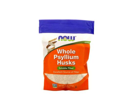 Трави Now Foods Цілісна лушпиння подорожника, Whole Psyllium Husk, 454 г (NOW-05981)