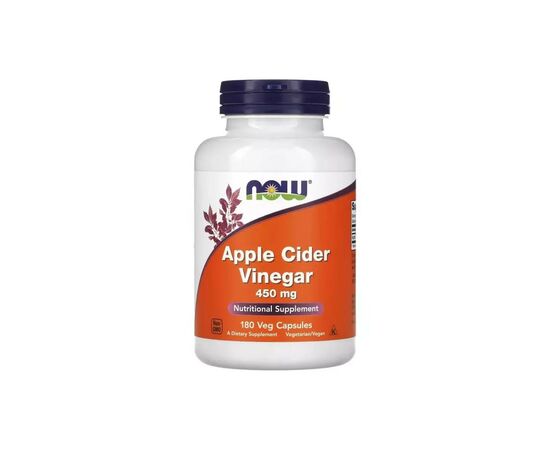 Травы Now Foods Яблочный уксус, 450 мг, Apple Cider Vinegar, 180 вегетарианских кап (NOW-03317)