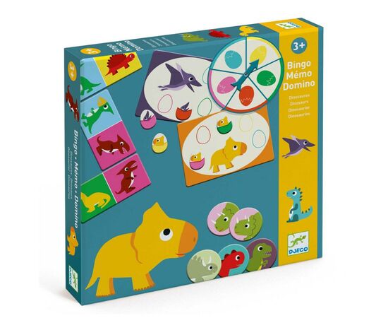 Настольная игра Djeco Набор настольных игр Динозавры (DJ08132)