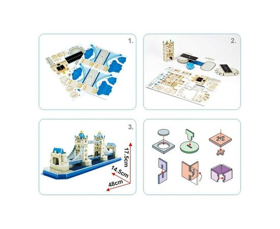 Пазл Cubic Fun 3D Тауэрский Мост серия C (C238h), изображение 5 Пазл Cubic Fun 3D Тауэрский Мост серия C (C238h), изображение 5