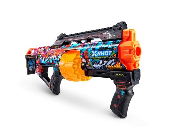 Игрушечное оружие Zuru X-Shot Быстрострельный бластер Skins Last Stand Graffiti (16 патронов) (36518B), изображение 3 Игрушечное оружие Zuru X-Shot Быстрострельный бластер Skins Last Stand Graffiti (16 патронов) (36518B), изображение 3