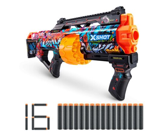 Іграшкова зброя Zuru X-Shot Швидкострільний бластер Skins Last Stand Graffiti (16 патронів) (36518B)