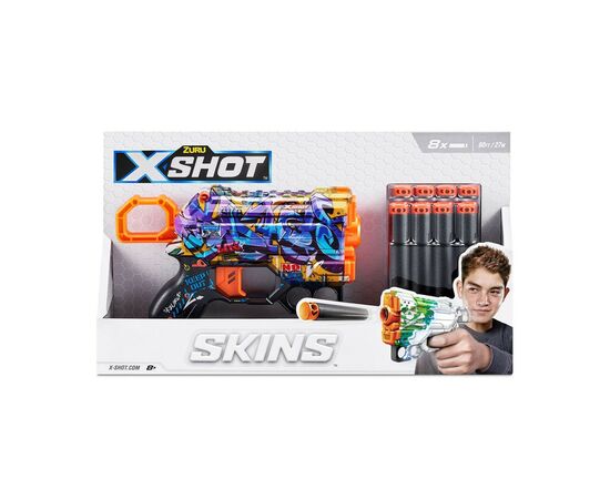 Игрушечное оружие Zuru X-Shot Быстрострельный бластер Skins Menace Spray Tag (8 патронов) (36515D), изображение 3 Игрушечное оружие Zuru X-Shot Быстрострельный бластер Skins Menace Spray Tag (8 патронов) (36515D), изображение 3