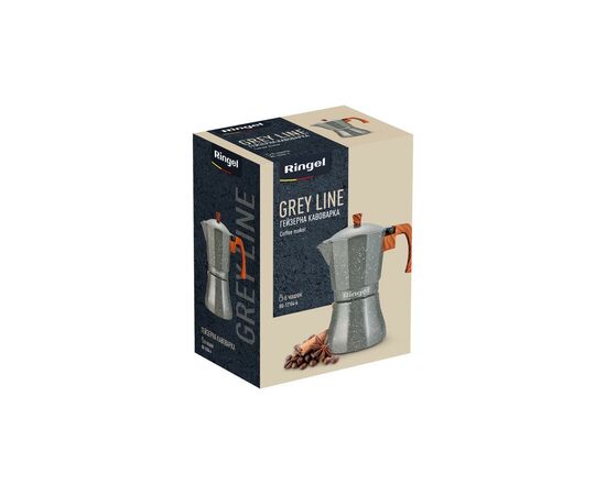 Гейзерная кофеварка Ringel Grey Line 6 чашок (RG-12104-6), изображение 5 Гейзерная кофеварка Ringel Grey Line 6 чашок (RG-12104-6), изображение 5