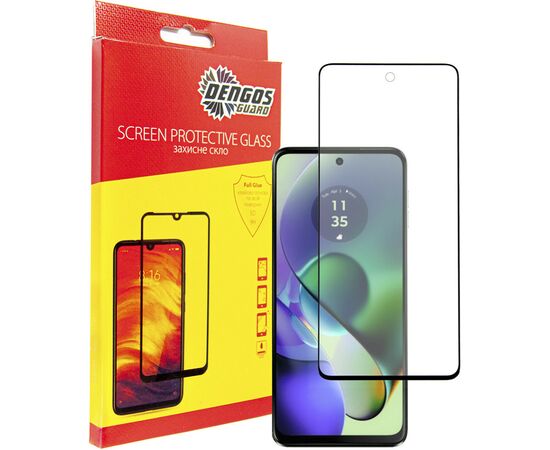 Стекло защитное Dengos Motorola G54 (black) (TGFG-326)