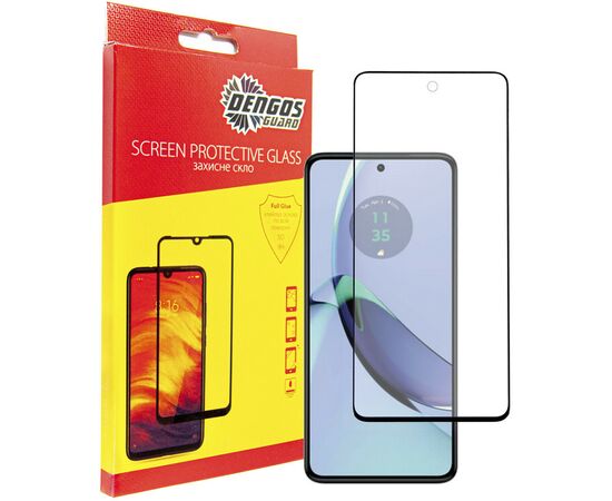 Стекло защитное Dengos Motorola G84 (black) (TGFG-327)